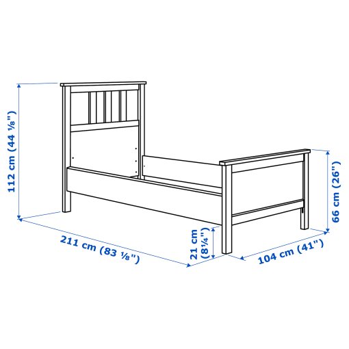 HEMNES, bed frame, 90X200 cm, 490.095.51
