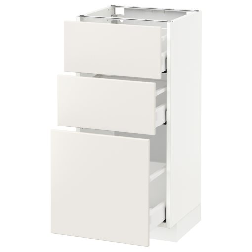 METOD/MAXIMERA, base cabinet with 3 drawers, 491.135.62