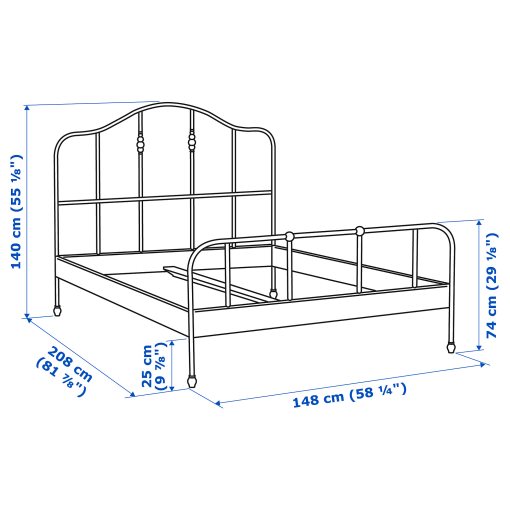 SAGSTUA, bed frame, 140X200 cm, 492.689.07