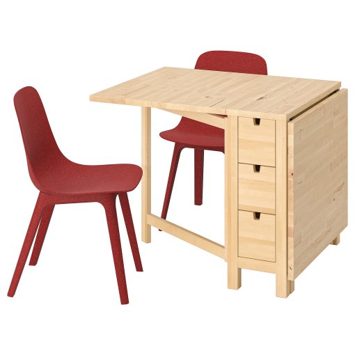 NORDEN/ODGER, τραπέζι και 2 καρέκλες, 26/89/152 cm, 494.407.43