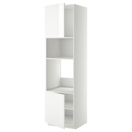 METOD, high cabinet for oven/microwave with 2 doors/shelves, 60x60x220 cm, 494.582.00