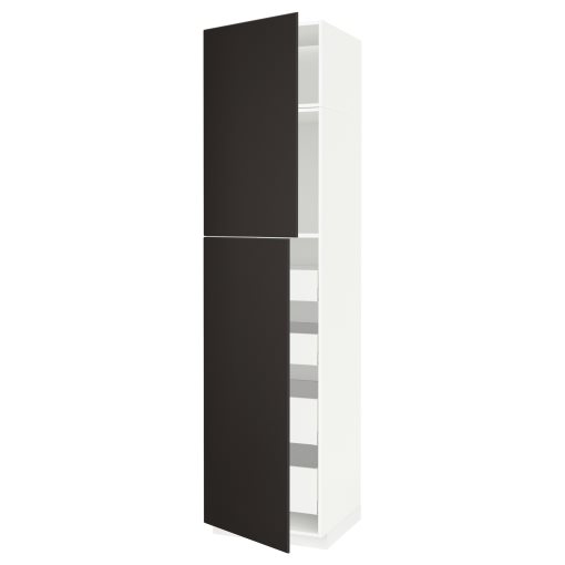 METOD, high cabinet with 2 doors/4 drawers, 60x60x240 cm, 494.616.41