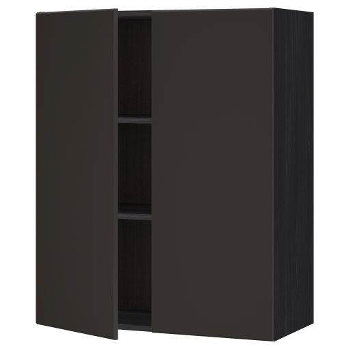 METOD, ντουλάπι τοίχου με ράφια/2 πόρτες, 80x100 cm, 494.653.90