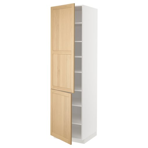 METOD, high cabinet with shelves/2 doors, 60x60x220 cm, 495.094.12