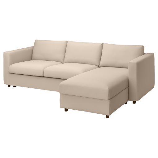 VIMLE, 3-seat sofa-bed with chaise longue, 495.370.66