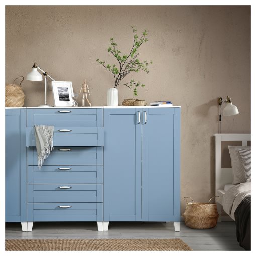 PLATSA, ντουλάπι με πόρτες και συρτάρια, 240x57x133 cm, 495.556.87