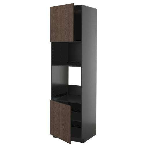 METOD, high cabinet for oven/microwave with 2 doors/shelves, 60x60x220 cm, 495.883.72