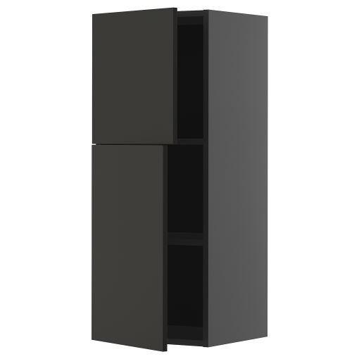 METOD, wall cabinet with shelves/2 doors, 40x100 cm, 495.894.42