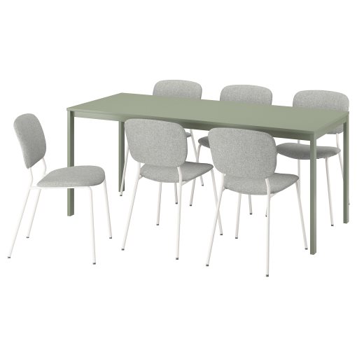 VIHALS, table and 6 chairs, 120/180x74 cm, 495.899.65