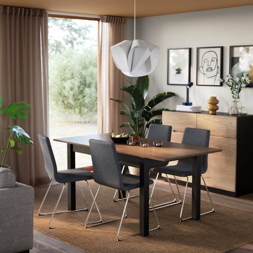 ÅLHULT/LILLÅNÄS, table and 4 chairs, 120/170x80 cm, 496.100.90