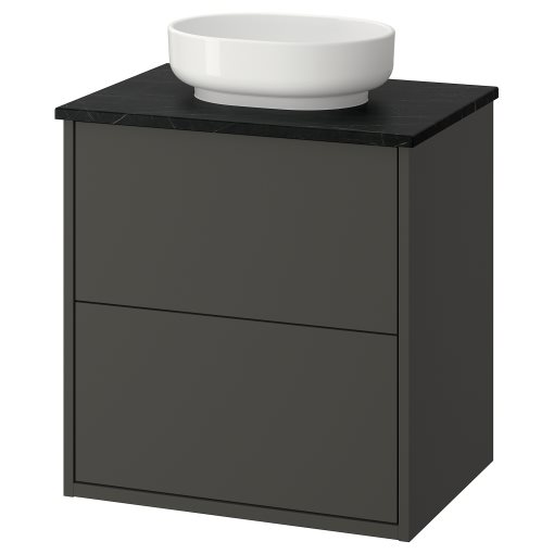 HAVBÄCK/VINDEL, έπιπλο νιπτήρα με συρτάρια/νιπτήρα, 62x49x77 cm, 496.224.51