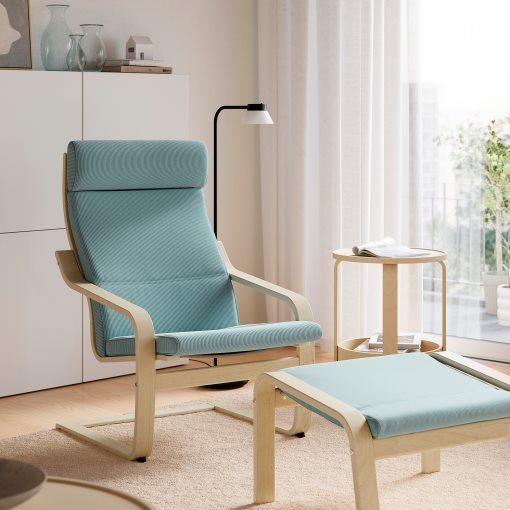 POÄNG, armchair and footstool, 496.254.78