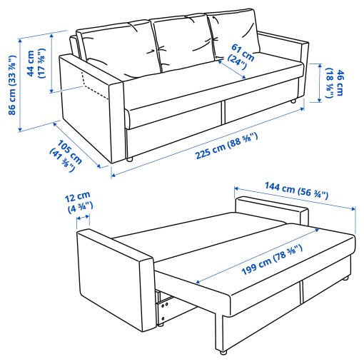 FRIHETEN, three-seat sofa-bed, 503.411.48