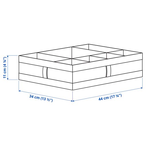 SKUBB, κουτί με διαχωριστικά, 44x34x11 cm, 504.000.05
