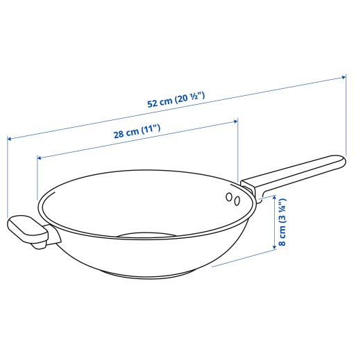 MIDDAGSMAT, wok/non-stick coating, 28 cm, 504.636.96