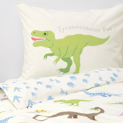 JÄTTELIK, quilt cover and pillowcase, 150x200/50x60 cm, 504.641.15