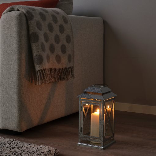 BEFÄSTA, lantern for block candle in/outdoor, 29 cm, 504.968.33
