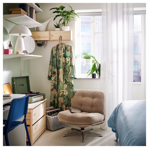 STENFRÖ, διαφανής κουρτίνα με τρέσα, 2 τεμ. 145x300 cm, 505.621.25