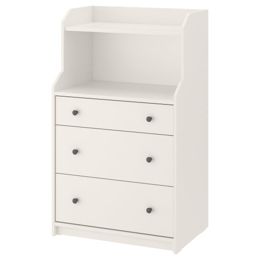 HAUGA, chest of 3 drawers with shelf, 70x46x116 cm, 505.815.29