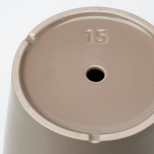 KLOTLÖNN, plant pot with saucer/in/outdoor, 15 cm, 505.840.09