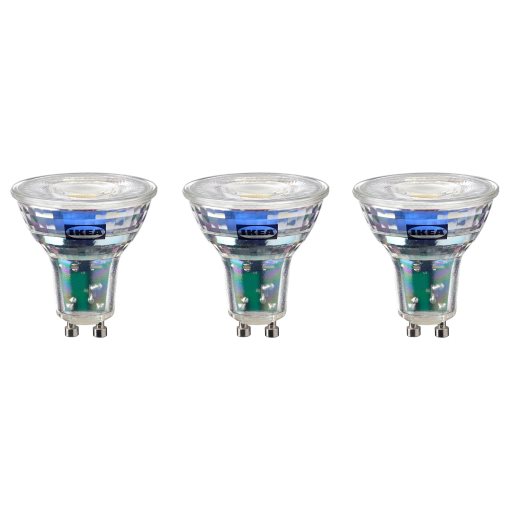 SOLHETTA, LED bulb GU10 345 lumen/3 pack, 4000 K, 505.915.28