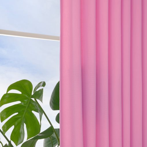 GINSTMOTT, κουρτίνα με τρέσα, 2 τεμ. 145x300 cm, 505.971.82