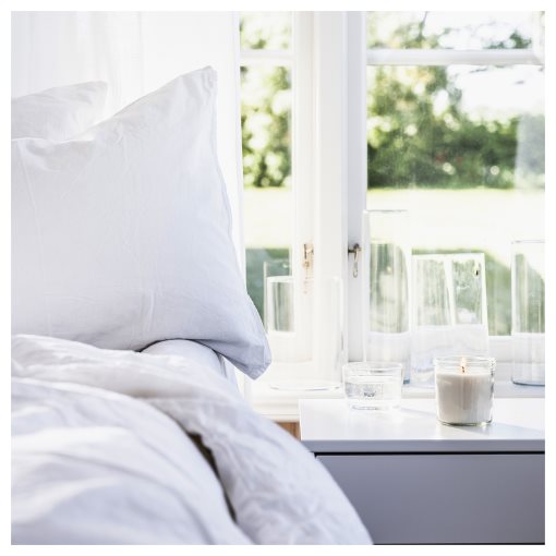 TRÅDCYPRESS, scented candle in glass/Fresh linen, 40 hr, 505.981.05