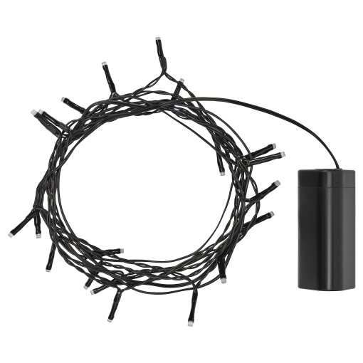 GETKÅL, γιρλάντα με ενσωματωμένο φωτισμό LED/ρυθμιζόμενο χρώμα/λειτουργία μπαταρίας/εξωτερικού χώρου, 4.5 m, 506.028.76