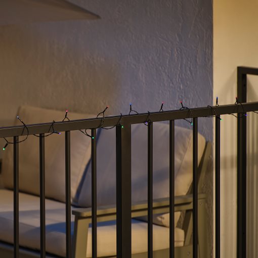 GETKÅL, γιρλάντα με ενσωματωμένο φωτισμό LED/ρυθμιζόμενο χρώμα/λειτουργία μπαταρίας/εξωτερικού χώρου, 4.5 m, 506.028.76