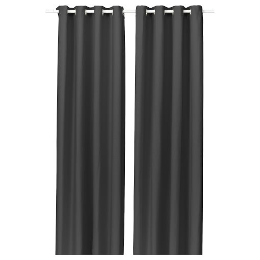 GINSTMOTT, κουρτίνα με τρουκς, 2 τεμ. 145x300 cm, 506.054.17