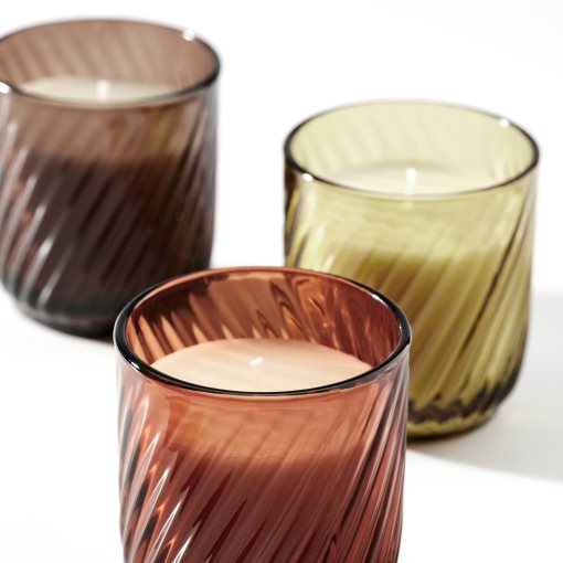 TÖRNFÅGEL, scented candle in glass/Vanilla/ 3 pack, 20 hr, 506.059.26