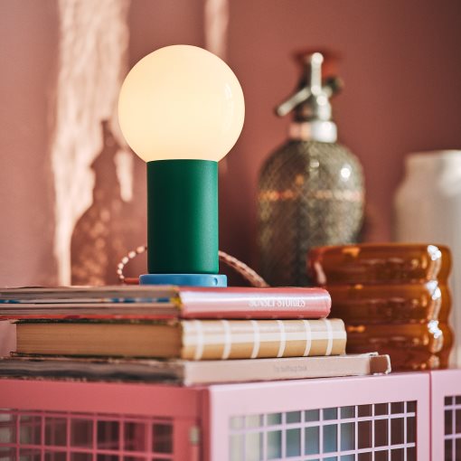 IKEA PS 2026, portable lamp with built-in LED light source, battery-operated/dimmable, 22 cm, 506.085.57