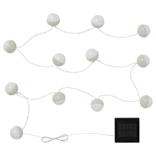 SOLVINDEN, solar-powered lighting chain with built-in LED light source/12 lights, 506.191.84