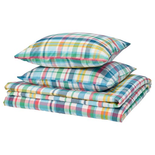 HÖSTGENTIANA, παπλωματοθήκη και 2 μαξιλαροθήκες, 240x220/50x60 cm, 506.205.35