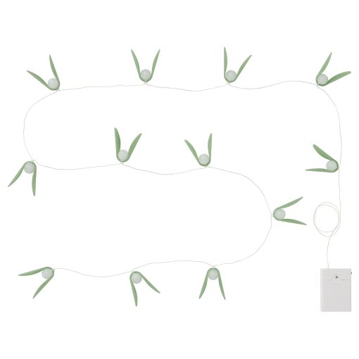 STRÅLA, lighting chain with built-in LED light source/battery-operated/mistletoe, 2.80 m, 506.334.96