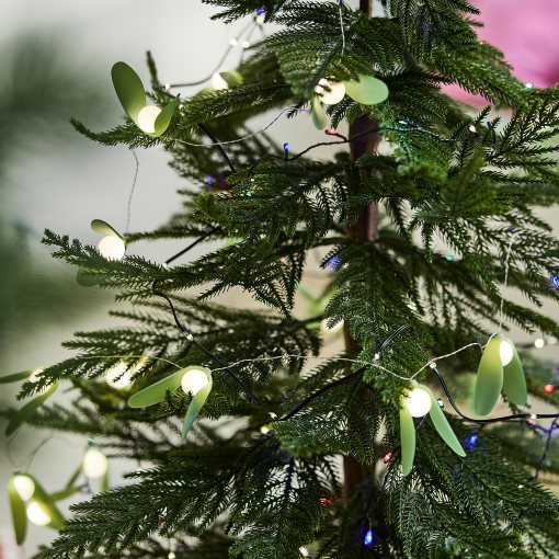 STRÅLA, lighting chain with built-in LED light source/battery-operated/mistletoe, 2.80 m, 506.334.96