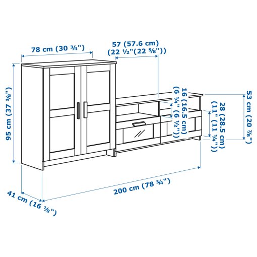 BRIMNES, TV storage combination, 591.843.37