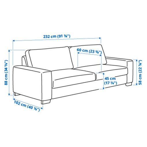 SÖRVALLEN, 3-seat sofa, 594.194.11
