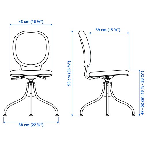 LOMMARP/BJORKBERGET, σύνθεση γραφείου και αποθήκευσης με περιστρεφόμενη καρέκλα, 594.365.47