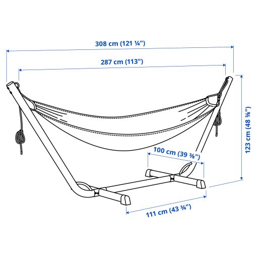 BOCKON/HAMNON, hammock with stand, 594.957.73