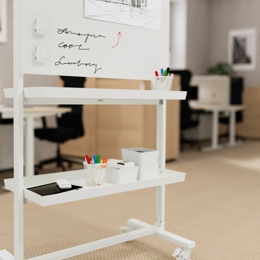 MITTZON, frame with castors/whiteboard/display shelf/cable box, 85x205 cm, 595.146.82