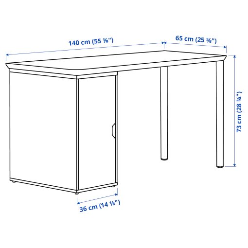 ANFALLARE/ALEX, desk, 140x65 cm, 595.216.68