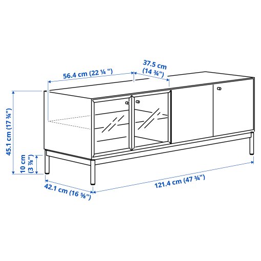 BOASTAD, σύνθεση αποθήκευσης TV, 163x42x185 cm, 595.352.22