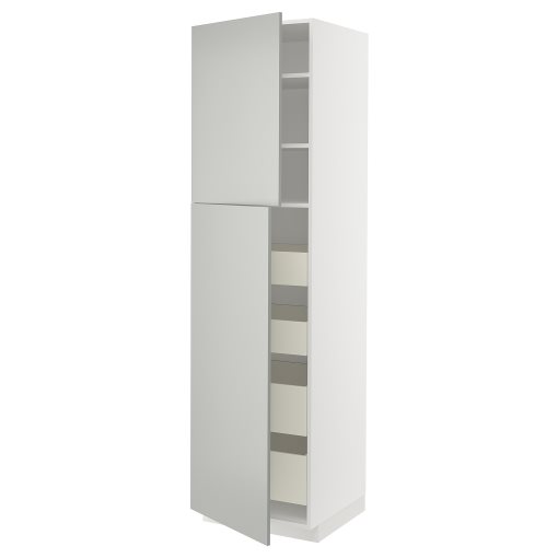 METOD, high cabinet with 2 doors/4 drawers, 60x60x220 cm, 595.387.77