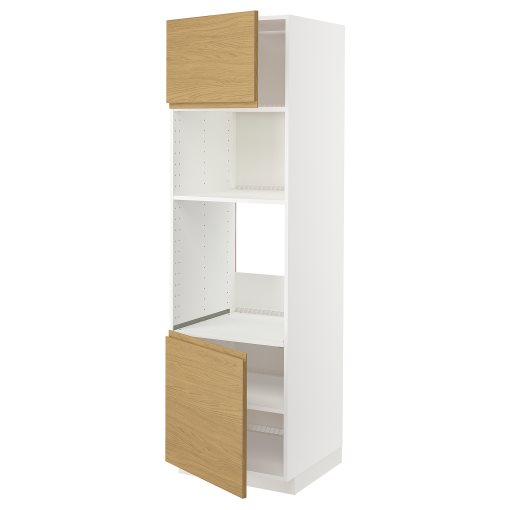 METOD, high cabinet for oven/microwave with 2 doors/shelves, 60x60x200 cm, 595.388.38