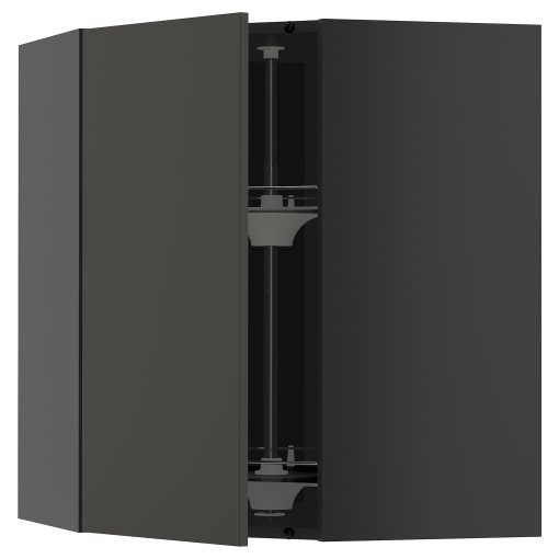 METOD, corner wall cabinet with carousel, 68x80 cm, 595.885.45