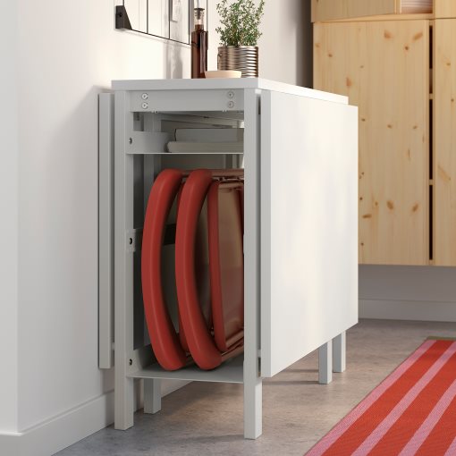 VIHALS, gateleg table and 2 folding chairs, 39/95/151x90 cm, 595.902.56