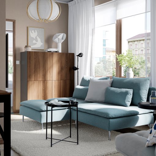 SÖDERHAMN, 2-seat sofa with chaise longue, 596.217.62