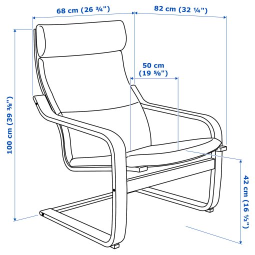 POÄNG, armchair, 598.291.25