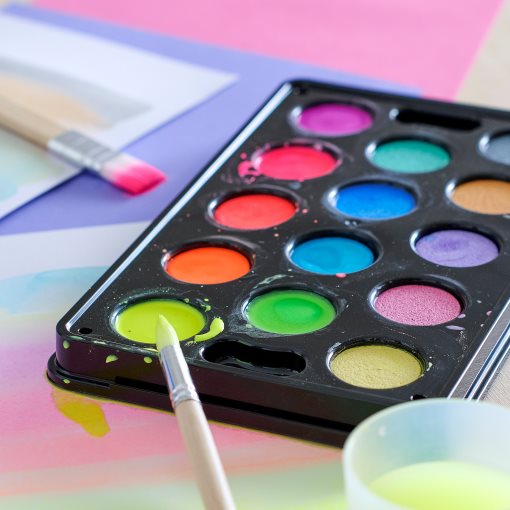 MÅLA, κουτί νερομπογιές με 14 χρώματα, 604.611.83